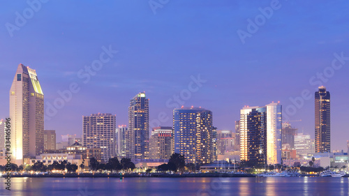 San Diego, California city center viewed at dark © Harold Stiver