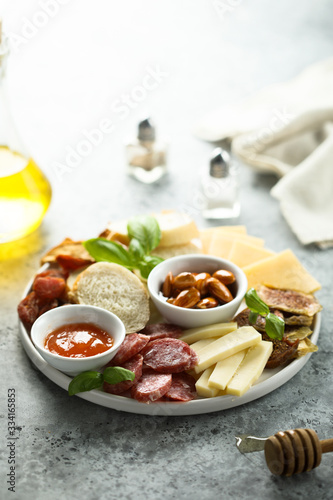 Cheese and charcuterie platter 