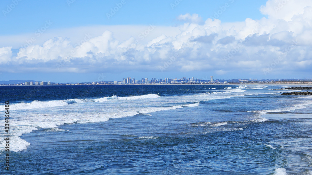 Fototapeta premium Scene of San Diego seen from Imperial Beach, California