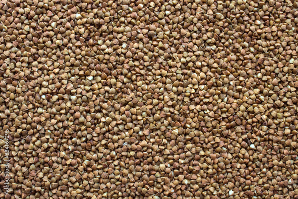A uniform background with space for copying - buckwheat, scattered in an even layer on the surface. A uniform background with space for copying - buckwheat, scattered in an even layer on the surface.