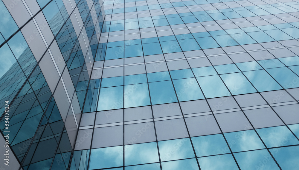Obraz premium exterior of glass residential building