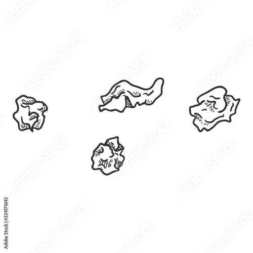 Vector Sketch Crumpled Paper