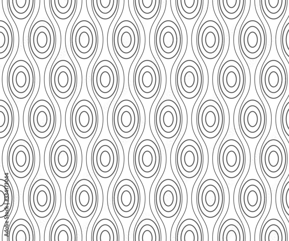 Repeating oval and wavy line vector pattern Repeating oval and wavy line vector pattern