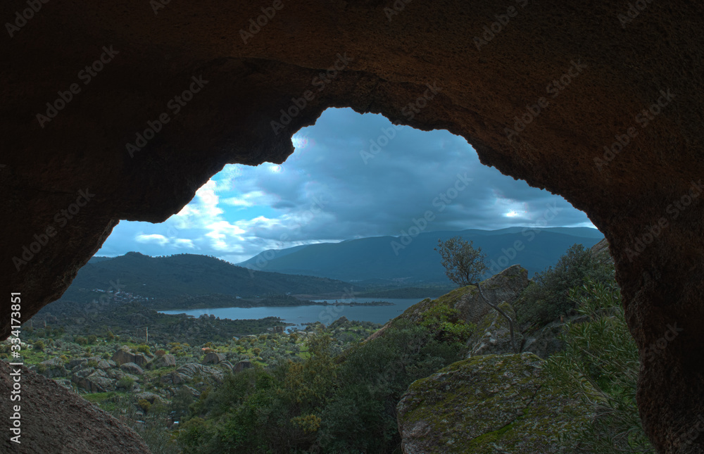 lake view from the cave