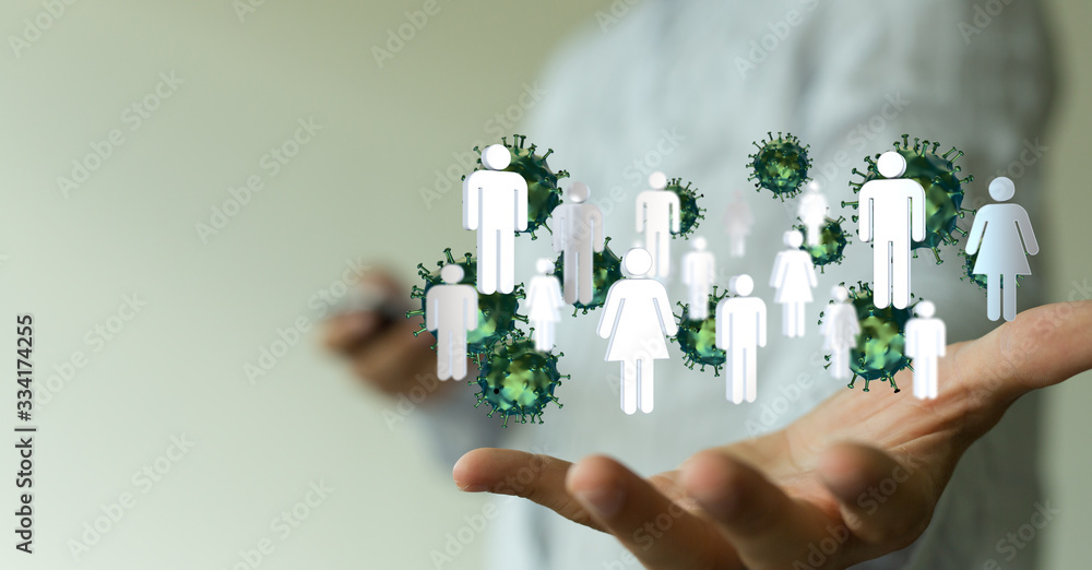 a Concept of 3d virus quarantine. a Concept of 3d virus quarantine.