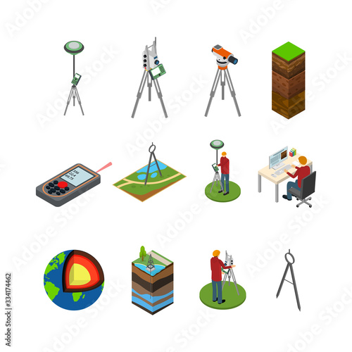 Earth Exploration Concept Icon 3d Isometric View. Vector