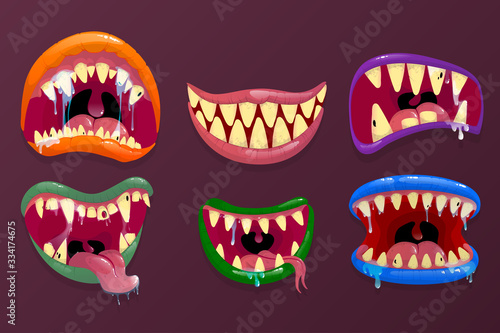 Monsters mouths. 