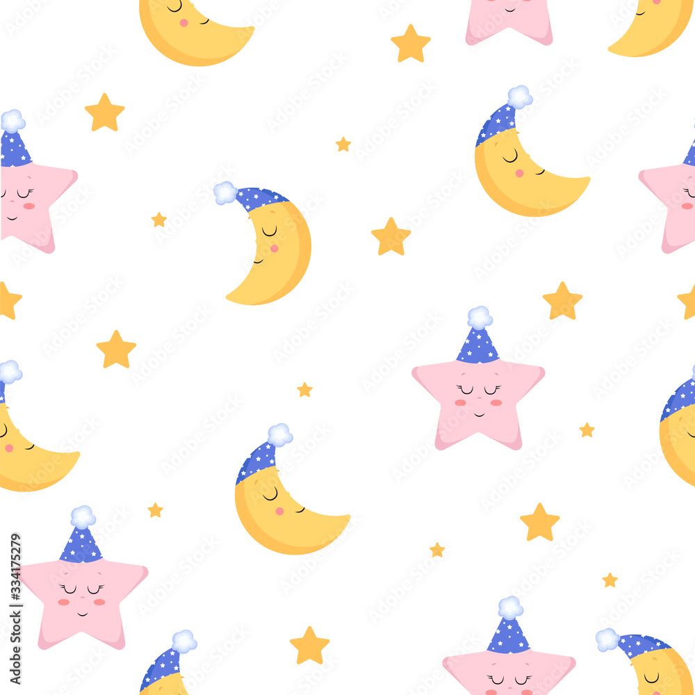 Seamless cute pattern for kids, children. Seamless cute pattern for kids, children.