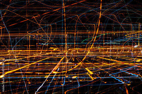 Abstract city lights of Port Adelaide in random patterns as background themes