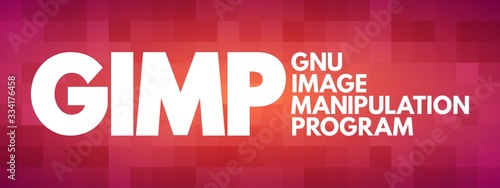 GIMP - Gnu Image Manipulation Program acronym, concept background