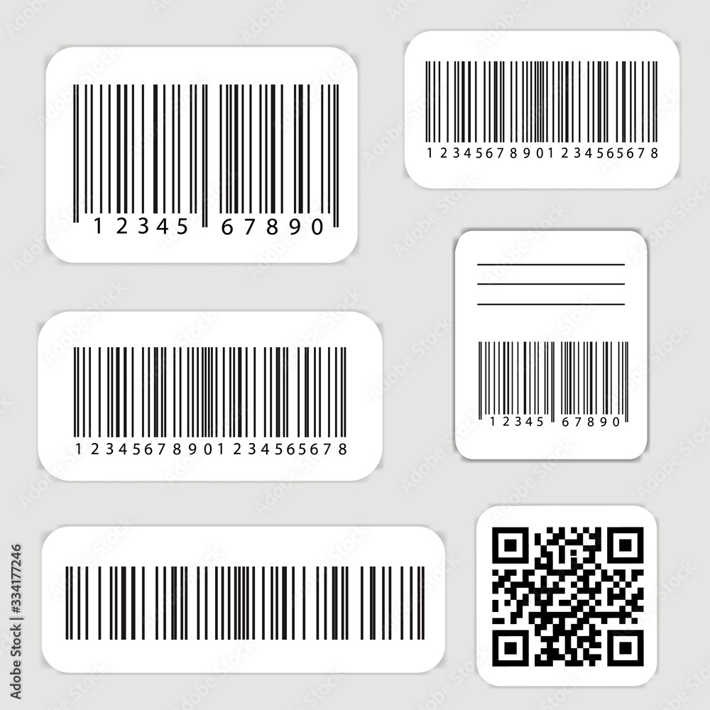 Collection of barcodes isolated on white background. Collection of barcodes isolated on white background.