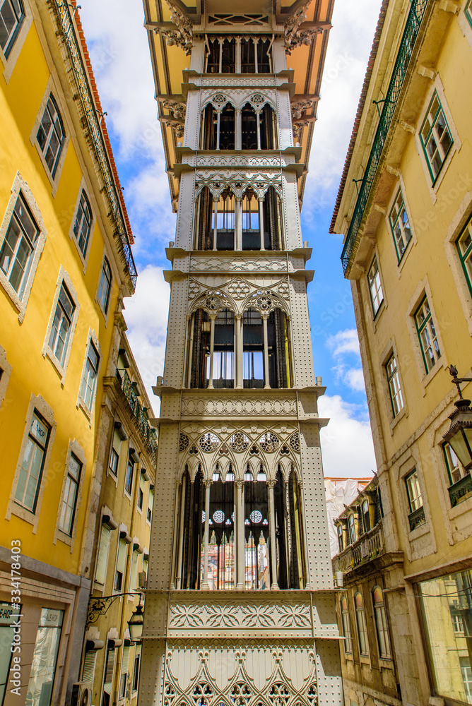 Santa Justa Lift (Carmo Lift), an elevator in Lisbon, Portugal