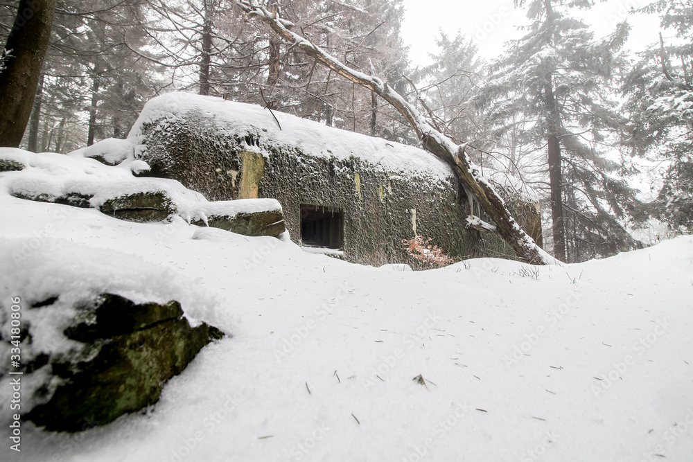 Light fortification from World War in Lusatian mountains