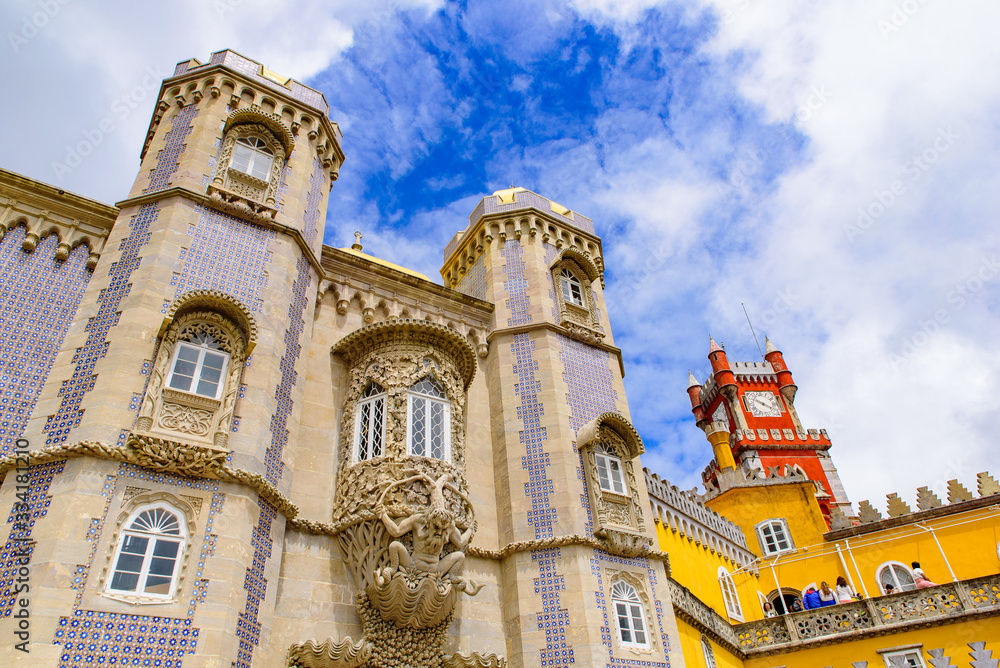 Pena Palace, a Romanticist castle in Sintra, Portugal