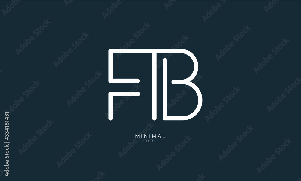Alphabet letter icon logo FB Alphabet letter icon logo FB