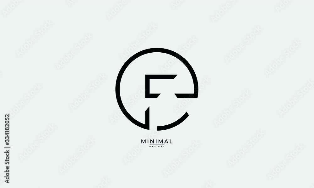 Alphabet letter icon logo EF or FE Alphabet letter icon logo EF or FE
