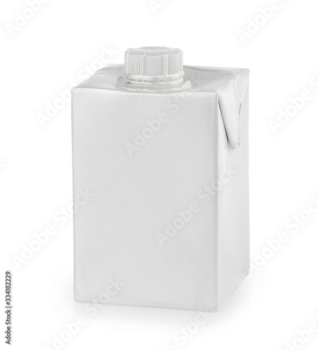 Blank Milk or Juice package isolated on white background. photography. clipping path