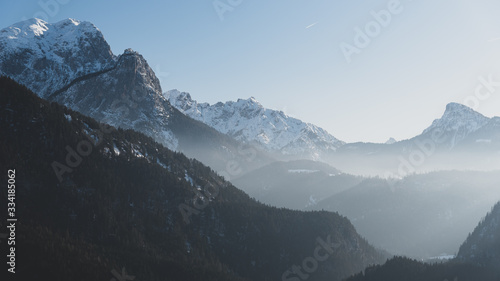 Morgenhimmel über den Östereichischen Alpen