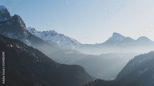 Morgenhimmel über den Östereichischen Alpen