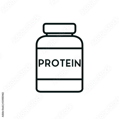 protein flat icon, vector illustration