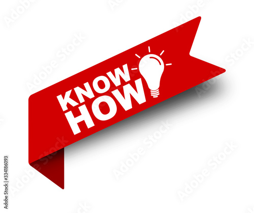 red vector illustration banner know how