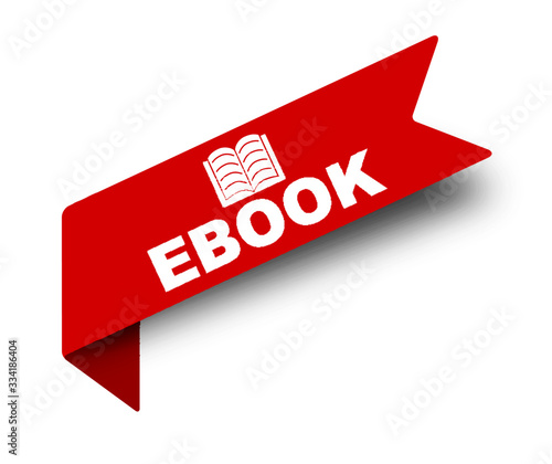 red vector illustration banner ebook