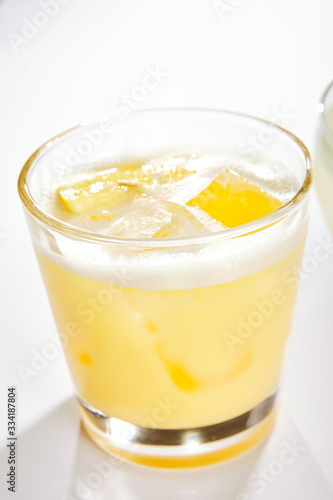 Lemon pie cocktail close up