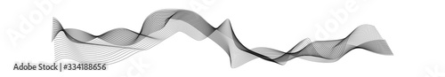 Wave element. Vector abstract line waves graphics smooth design for digital equalizer