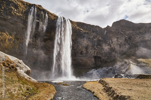 Seljalandsfoss waterfall in Iceland, long exposure