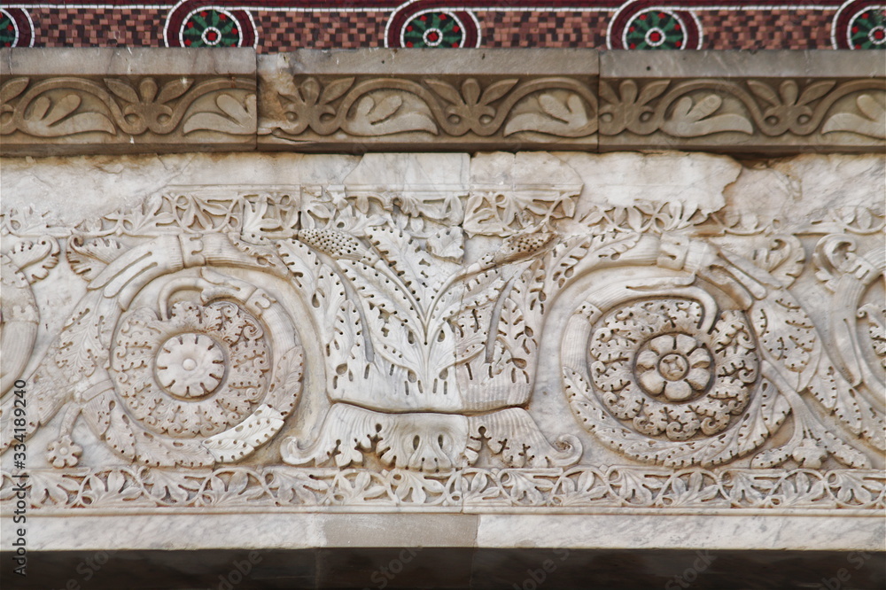 Lintel of the Cathedral of Cagliari, Sardinia, Italy