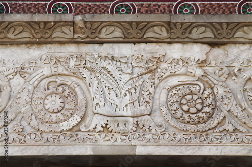 Lintel of the Cathedral of Cagliari, Sardinia, Italy
