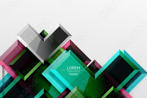 Metal arrow shape background. Abstract geometric background with 3d effect composition For Wallpaper  Banner  Background  Card  Book Illustration  landing page