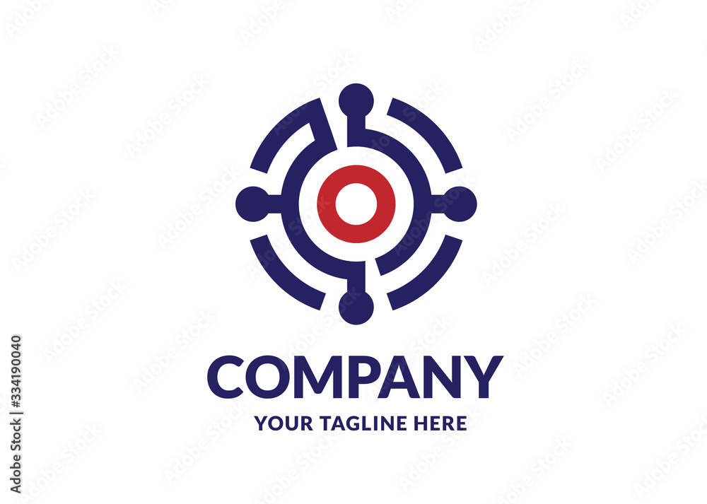 creative simple abstract circle link connected technology data vector illustration creative simple abstract circle link connected technology data vector illustration