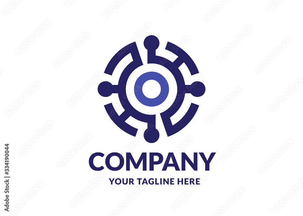 creative simple abstract circle link connected technology data vector illustration creative simple abstract circle link connected technology data vector illustration