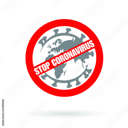 Stay home lockdown prevent spread of Cornavirus icon