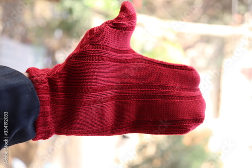 woman holding red heart