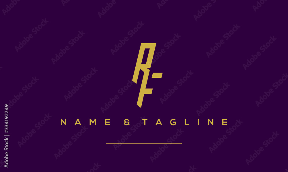 Fototapeta premium Alphabet letter icon logo RF
