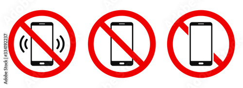Sign off the phone vector illustration