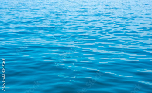 Surface of beautiful blue Ocean background texture for background or backdrop