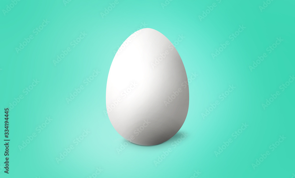 White Easter egg on turquoise pastel background. Happy Easter concept. White Easter egg on turquoise pastel background. Happy Easter concept.