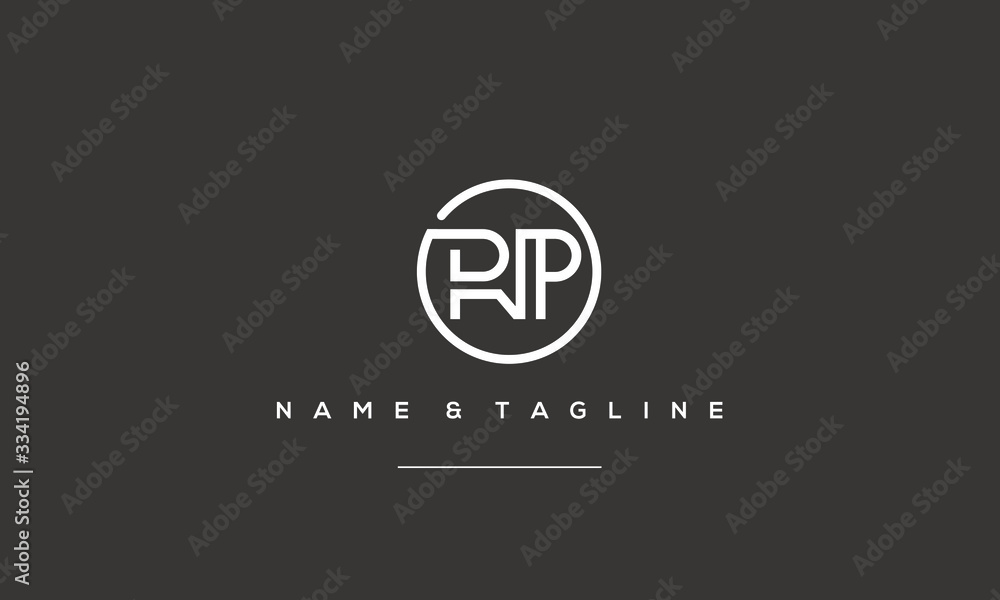 Alphabet letter icon logo RP Alphabet letter icon logo RP