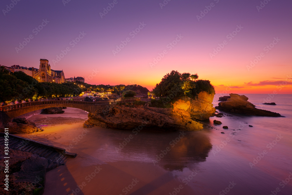 France Biarritz sunset