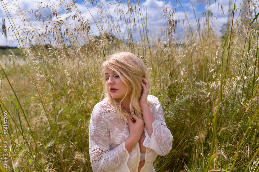 Young woman enjoying nature Young woman enjoying nature