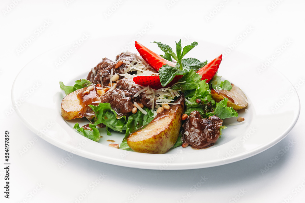 healthy food on a white background