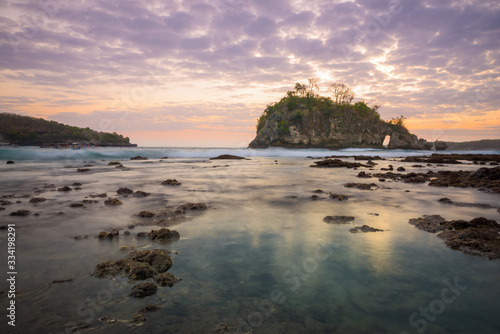 Sunset on Crystal Bay  Nusa Penida  Indonesia