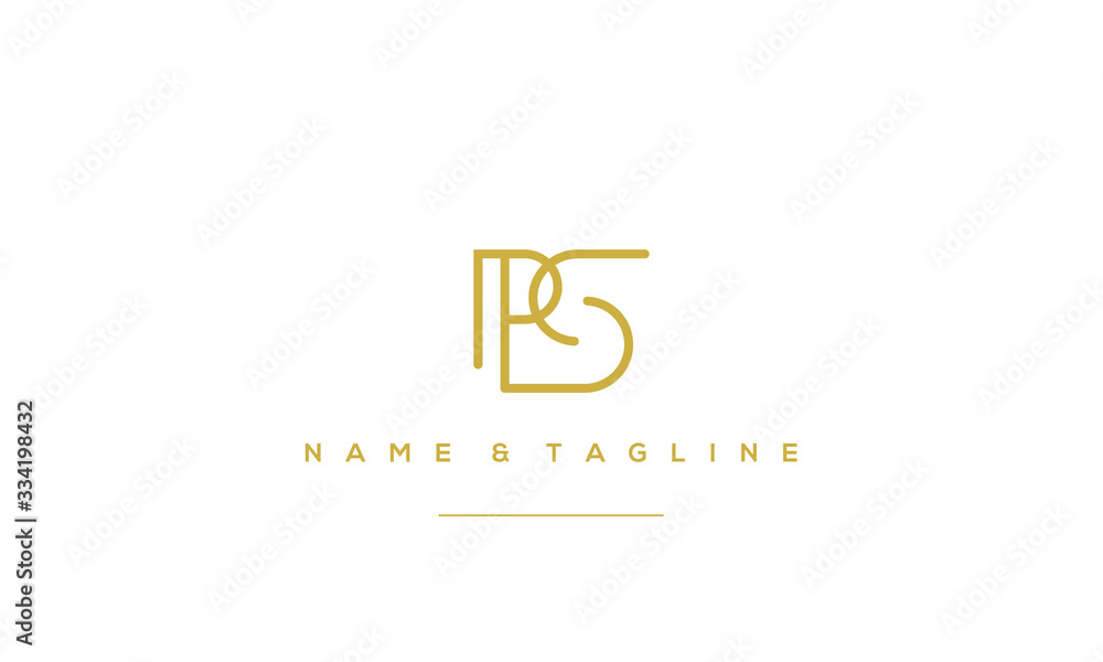 Alphabet letter icon symbol PS Alphabet letter icon symbol PS