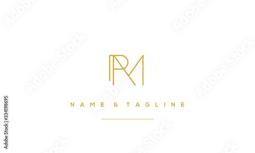 Alphabet letter icon symbol PM