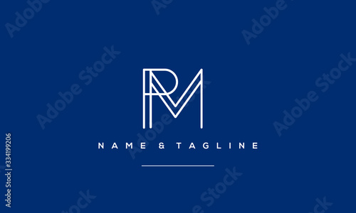 Alphabet letter icon symbol PM