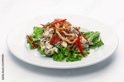 salad on a plate