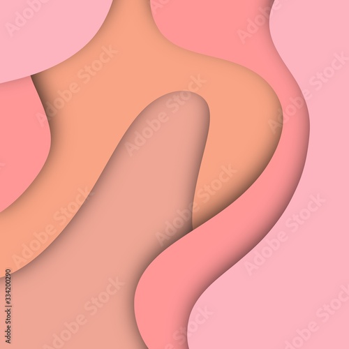 Abstract paper cut background for business advertising, vector illustration.